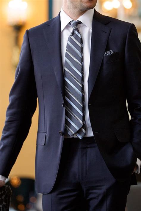 colour tie with navy suit.